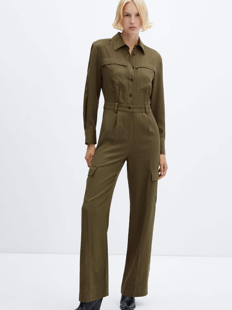Mango Utility Style Jumpsuit - Image 1 of 6