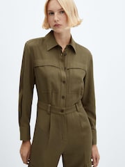 Mango Utility Style Jumpsuit - Image 3 of 6