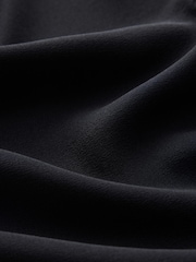 CERENE Rose Black Silk Mesh Trim V-Neck Camisole - Image 7 of 9