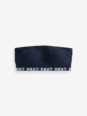 Темно-синий/розовый/белый - Cotton Rich Bandeau Bras 3 набор - Изображение 4 из 6