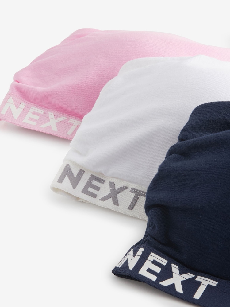 Navy Blue/Pink/White Cotton Rich Bandeau Bras 3 Pack - Image 6 of 6 Navy Blue/Pink/White Cotton Rich Bandeau Bras 3 Pack - Image 6 of 6