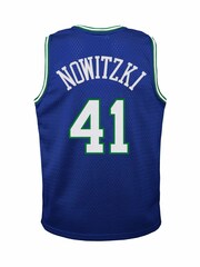 Fanatics Blue Dallas Mavericks Dirk Nowitzki 1998 Hardwood Classics Road Swingman Jersey - Image 3 of 3