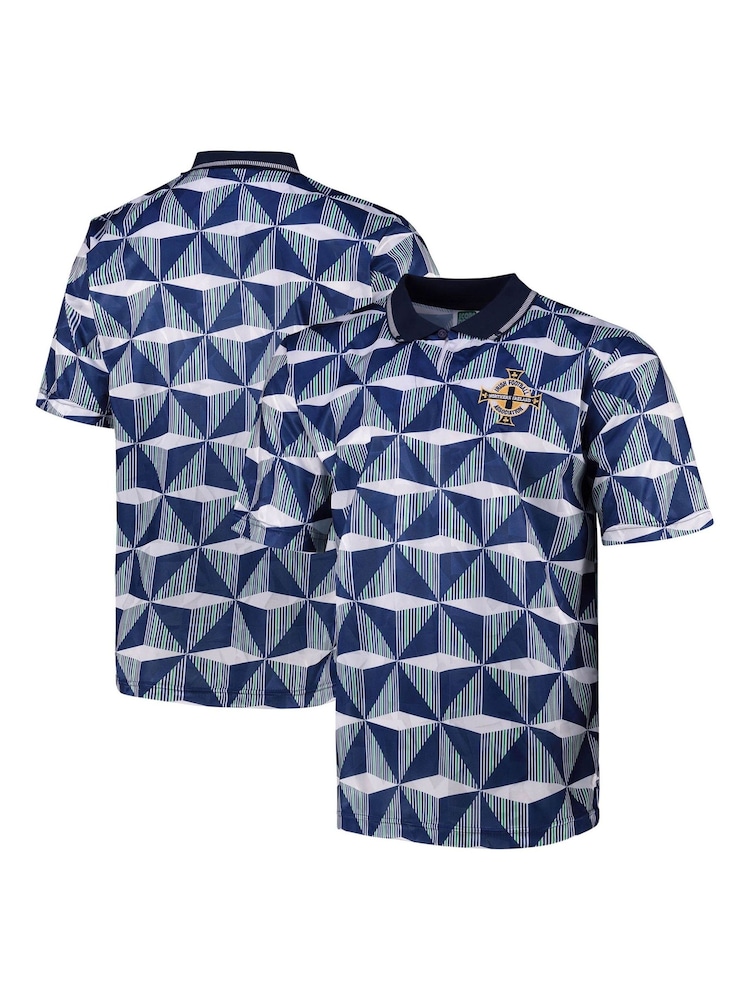 Fanatics Blue Northern Ireland 1990 Away Football Shirt - Image 1 of 3 Fanatics Blue Northern Ireland 1990 Away Football Shirt - Image 1 of 3
