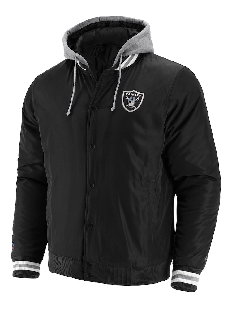 Fanatics NFL Las Vegas Raiders Sateen Black Jacket - Image 2 of 3