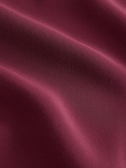CERENE Rose Burgundy Red Silk Mesh Trim V-Neck Camisole - Image 9 of 9