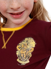 Character Red Harry Potter Stripe Girls Harry Potter Snuggle Fit Pyjamas - Gryffindor - Image 9 of 9