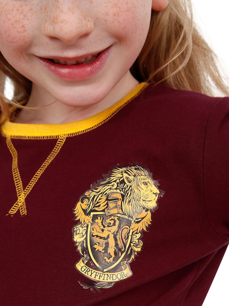 Character Red Harry Potter Stripe Girls Harry Potter Snuggle Fit Pyjamas - Gryffindor - Image 9 of 9
