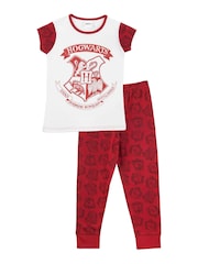 Character Red Girls Hogwarts Harry Potter 100% Cotton Pyjamas - Image 3 of 6