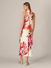 Adrianna Papell Natural Printed Satin Dress - Image 2 of 6