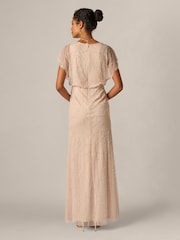 Adrianna Papell Pink Bead Blouson Long Dress - Image 2 of 6