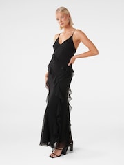 Forever New Black Poppy Ruffle Gown - Image 2 of 5