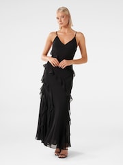 Forever New Black Poppy Ruffle Gown - Image 3 of 5