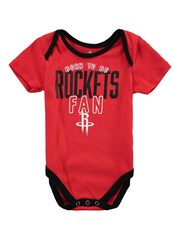 Fanatics Grey Houston Rockets 100% Cotton Bodysuit 3 Pack - Image 4 of 4