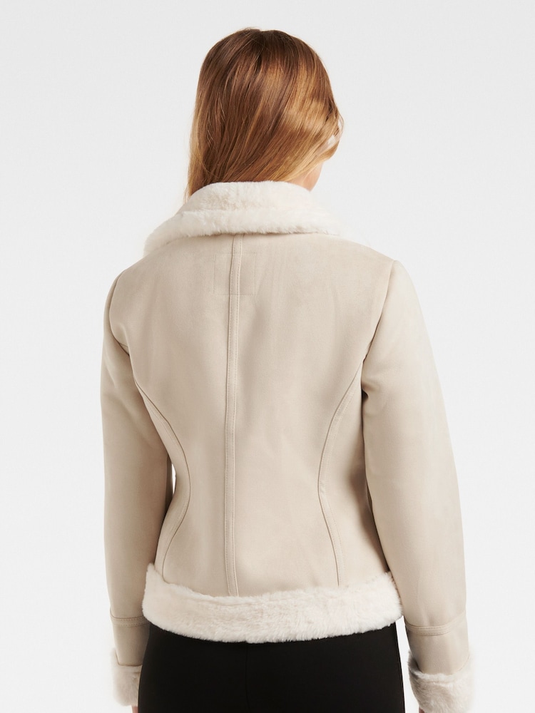 Buy Forever New Cream Houston Aviator Jacket from Next Luxembourg