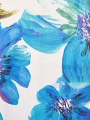 Adrianna Papell Blue Bead Dupioni Long Dress - Image 6 of 6