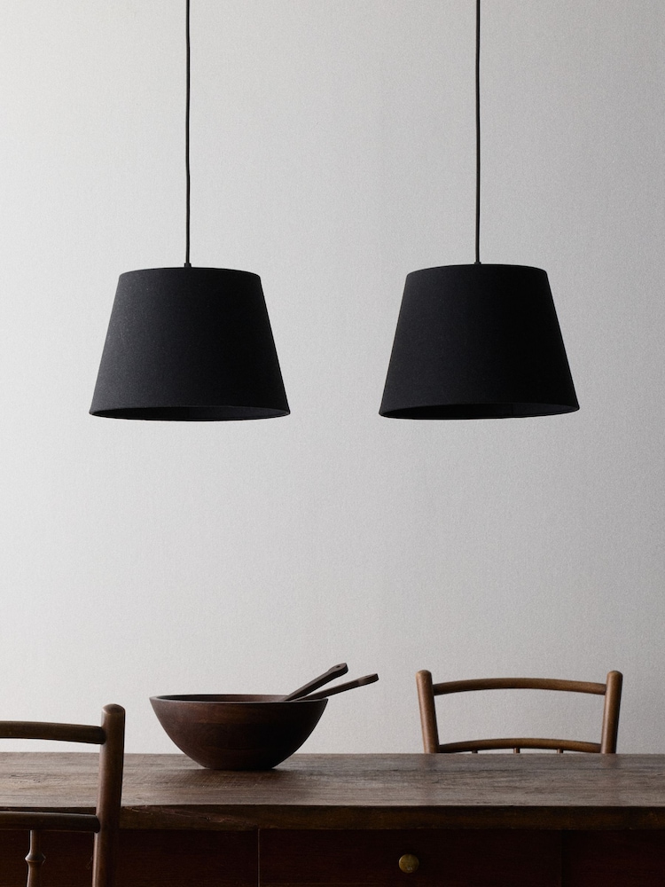 The Set 2 Pack Black Easy Fit Shade Lamps - Image 1 of 4 The Set 2 Pack Black Easy Fit Shade Lamps - Image 1 of 4