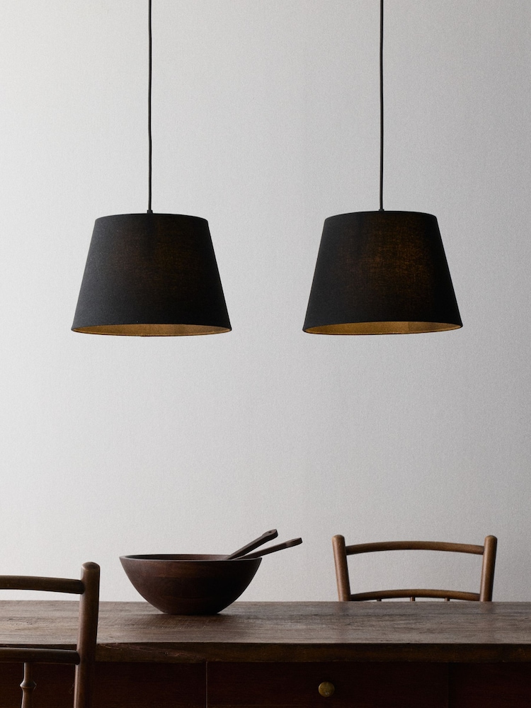 The Set 2 Pack Black Easy Fit Shade Lamps - Image 2 of 4 The Set 2 Pack Black Easy Fit Shade Lamps - Image 2 of 4