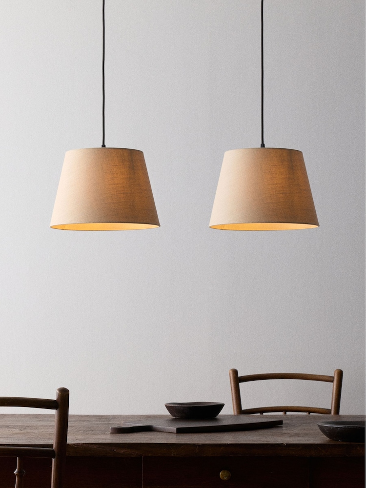 The Set 2 Pack Cream Easy Fit Shade Lamps - Image 2 of 4 The Set 2 Pack Cream Easy Fit Shade Lamps - Image 2 of 4