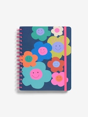 Navy Smiley Flowers 2025 A5 Diary - Image 4 of 4