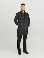 Приталенное пальто из смеси шерсти с воротником-хомутом JACK & JONES - Image 3 of 5
