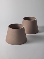 The Set 2 Pack Chocolate Brown Easy Fit Shade Lamps - Image 3 of 4