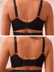 Seraphine Emelia Wired Lace Nursing Black Bra - Image 5 of 8