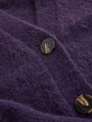 Violet - Mid Length Long Sleeve Cardigan with Wool - Image 5 de 6