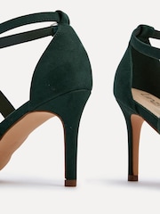 Linzi Green Runway Stiletto Court Heels With Crossover Front Strap - Image 6 of 6