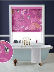 Sara Miller Mauve Purple 100% Cotton Underwater Made to Measure Roman Blinds - Image 1 of 5