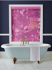 Sara Miller Mauve Purple 100% Cotton Underwater Made to Measure Roman Blinds - Image 4 of 5