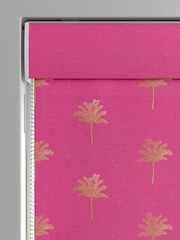 Sara Miller Pink Small Palm Made to Measure Roman 100% Cotton Blind - Image 3 of 6