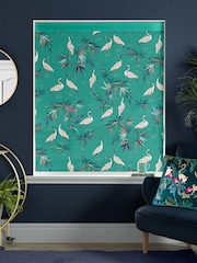 Sara Miller Green Heron Made to Measure Roman 100% Cotton Blind - Image 2 of 6