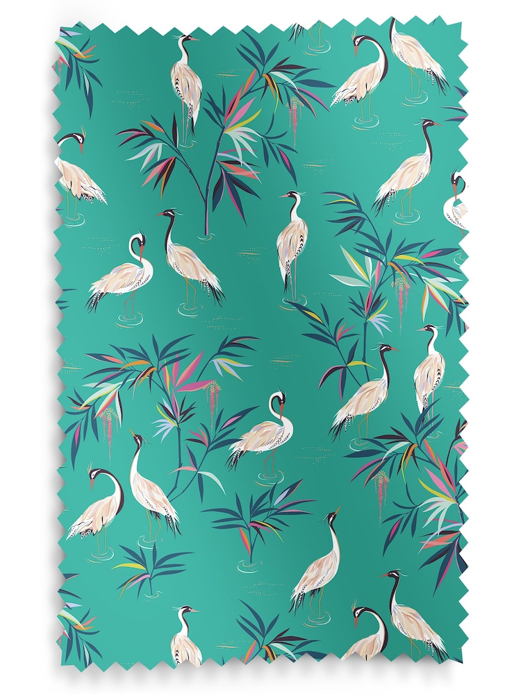 Sara Miller Green Heron Made to Measure Roman 100% Cotton Blind - Image 6 of 6