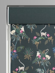 Sara Miller Green Lemur Made to Measure Roman 100% Cotton Blind - Image 3 of 6