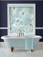 Sara Miller Aqua Blue Underwater Made To Measure Roller Blinds - Image 2 of 5