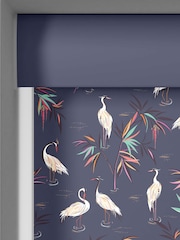 Sara Miller Smoke Blue Heron Made To Measure Roller Blinds - Image 4 of 6