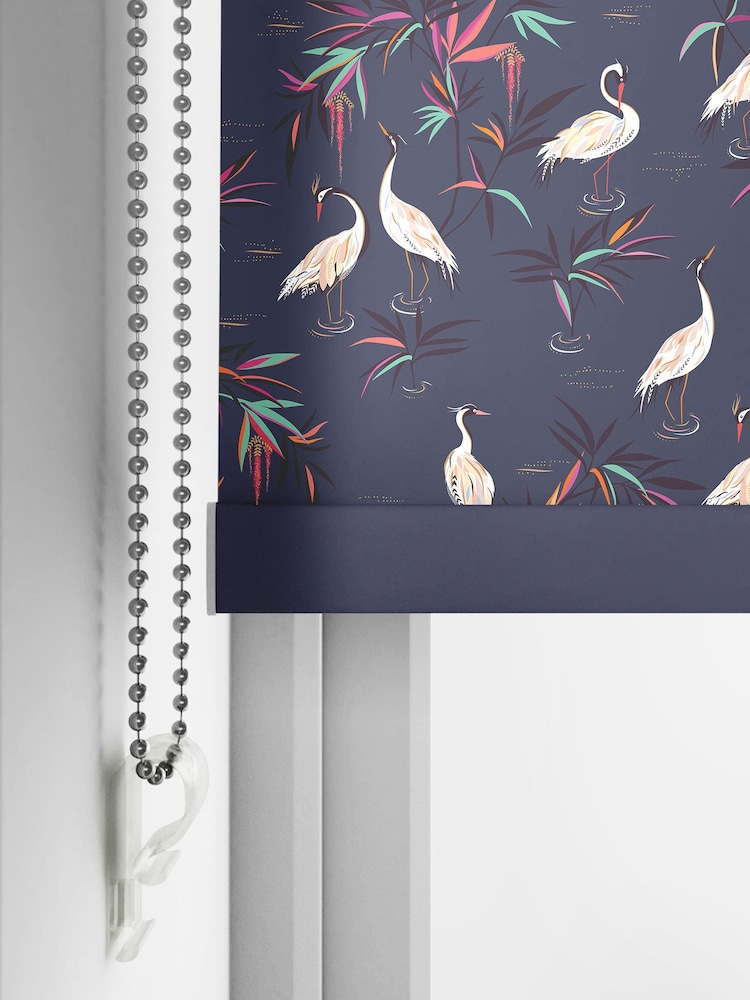 Sara Miller Smoke Blue Heron Made To Measure Roller Blinds - Image 5 of 5 Sara Miller Smoke Blue Heron Made To Measure Roller Blinds - Image 5 of 5