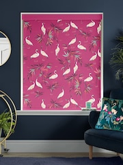Sara Miller Fuchsia Pink Heron Made To Measure Roller Blinds - Image 2 of 6