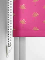 Sara Miller Pink Small Palm Made To Measure Roller Blinds - Image 5 of 5