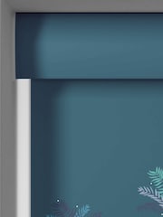 Sara Miller Teal Green Heron Border Made To Measure Roller Blinds - Image 4 of 6