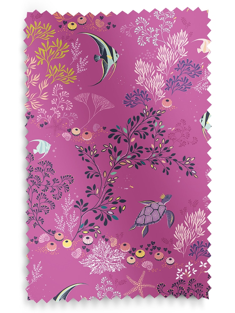 Sara Miller Mauve Purple Underwater Made To Measure Roller Blinds - Image 5 of 5