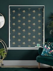Sara Miller Forest Green Small Palm Made To Measure Roller Blinds - Image 2 of 5