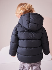 Charcoal Grey Shower Resistant Padded Puffer Coat (3mths-7yrs) - Image 3 of 10