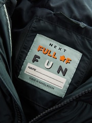 Charcoal Grey Shower Resistant Padded Puffer Coat (3mths-7yrs) - Image 8 of 10
