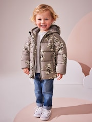 Brown Bear Print Shower Resistant Padded Puffer Coat (3mths-7yrs) - Image 1 of 11
