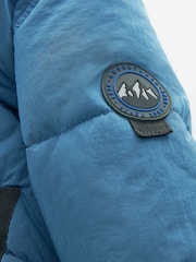 Blue Borg Fleece Lined Shower Resistant Hooded Padded Coat (3mths-7yrs) - Image 10 of 11