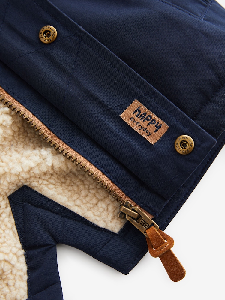 Azul marino - Parka impermeable con forro polar de borreguito (3 meses - 7 años) - Imagen 6 de 6 Azul marino - Parka impermeable con forro polar de borreguito (3 meses - 7 años) - Imagen 6 de 6