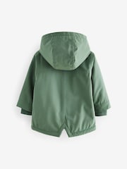 Sage Green Waterproof Borg Fleece Lined Parka (3mths-7yrs) - Image 5 of 9