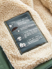 Sage Green Waterproof Borg Fleece Lined Parka (3mths-7yrs) - Image 7 of 9