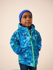 Navy Graffiti Waterproof Warm Padded Coat (3mths-7yrs) - Image 3 of 8